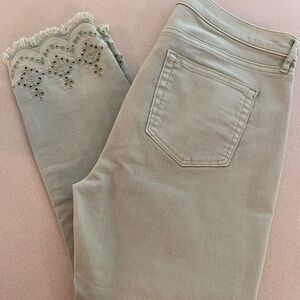 LOFT Skinny Crop Jeans - Mint Green